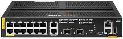 HP 6200F Managed PoE Switch με 12 Θύρες Gigabit (1Gbps) Ethernet και 2 SFP Θύρες