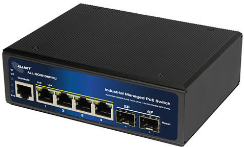 Allnet Managed L2 PoE Switch με 5 Θύρες Gigabit (1Gbps) Ethernet και 2 SFP Θύρες