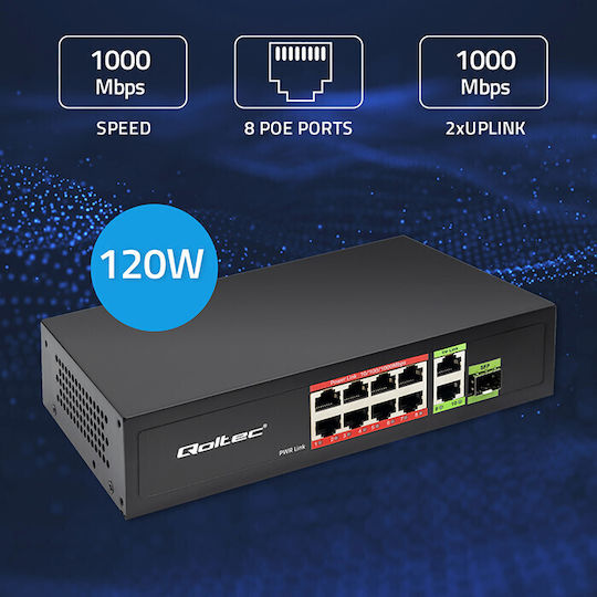 Qoltec L2 Power over Ethernet Switch