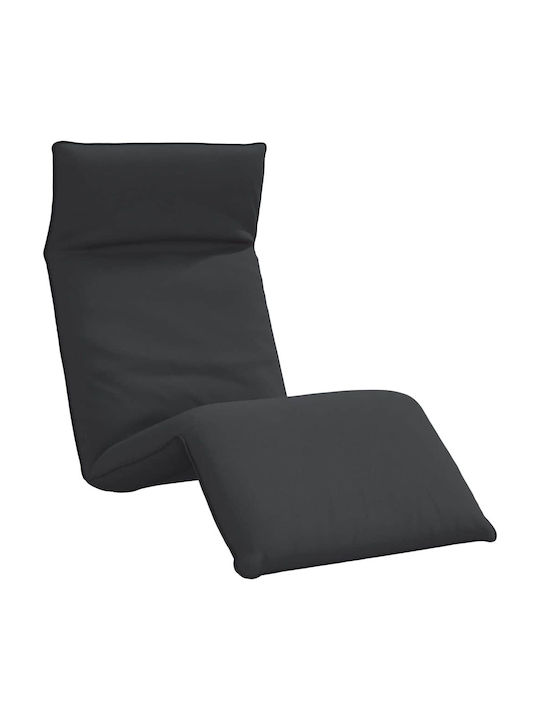 Multifunctional Bean Bag Sunbed Waterproof Black 175x54x8.5cm