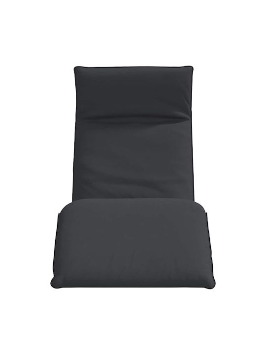 Multifunctional Bean Bag Sunbed Waterproof Black 175x54x8.5cm
