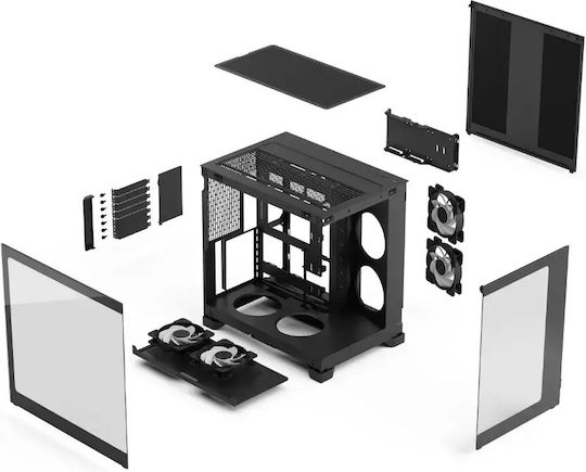 Fractal Design Pop 2 Gaming Midi Tower Computer Case with Side Window and ARGB Lighting Black