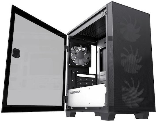GameMax Aero Mini Eco Gaming Mini Tower Carcasă PC cu Fereastră Laterală Neagră