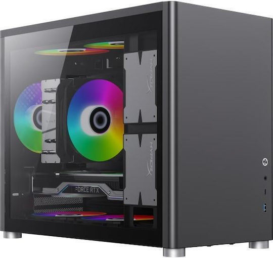 GameMax Spark Геймърско Midi Tower Компютърна Кутия с Страничен Прозорец Черна