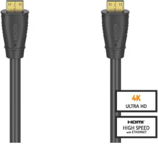 HAMA HDMI-Kabel Ethernet 1,5m 4K Goldbeschichtet Schwarz