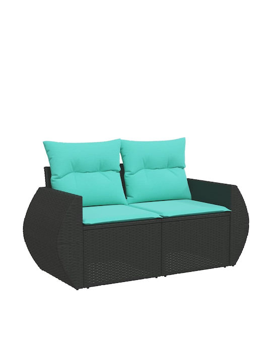 Outdoor Corner Rattan Sofa with Cushions 62x62x69cm