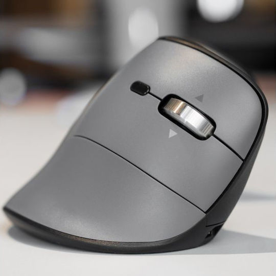 Bakker Elkhuizen FastForward 3-Mode Kabellos Ergonomisch Bluetooth Vertikal Maus Gray