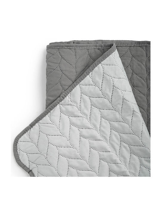 Easy Home Single Polyester Gray Coverlet 160x220cm