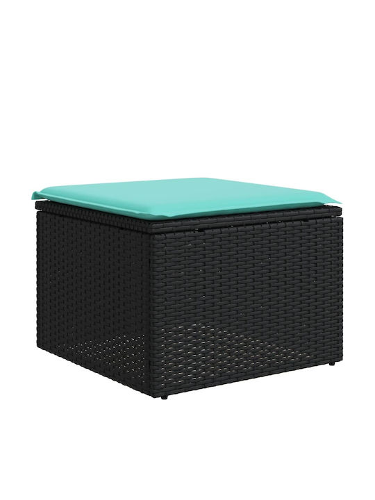 Canapea De Colț De Exterior Din Rattan Cu Perne 62x62x69cm