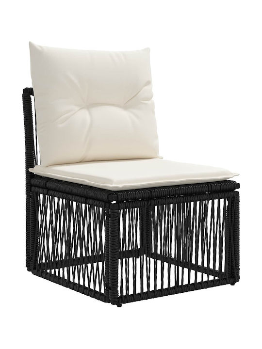 3-Seater Outdoor Rattan Sofa with Cushions 70.5x62x70cm