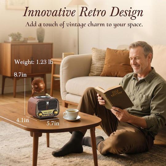 MD-1319BT Retro Tischplatte Radio mit Bluetooth und USB