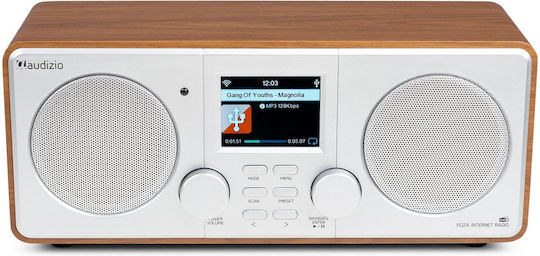 Audizio Foza Επιτραπέζιο Ραδιόφωνο Ρεύματος DAB+ με Bluetooth Ασημί