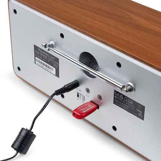 Audizio Foza Επιτραπέζιο Ραδιόφωνο Ρεύματος DAB+ με Bluetooth Ασημί