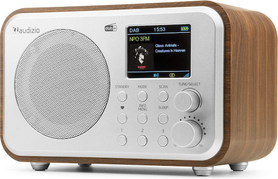 Audizio Milan DAB+ Φορητό Ραδιόφωνο Επαναφορτιζόμενο DAB+ με Bluetooth Ασημί