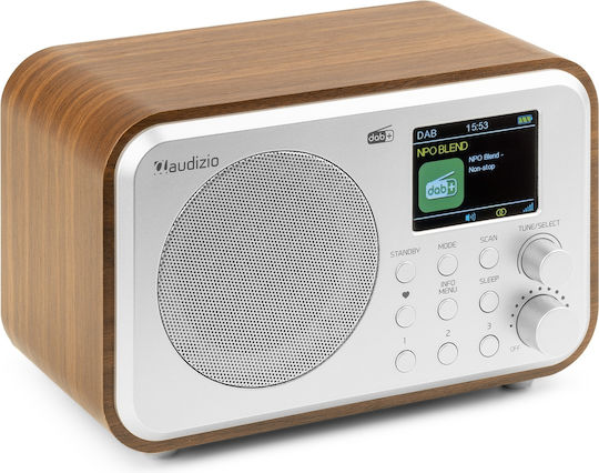 Audizio Milan DAB+ Φορητό Ραδιόφωνο Επαναφορτιζόμενο DAB+ με Bluetooth Ασημί