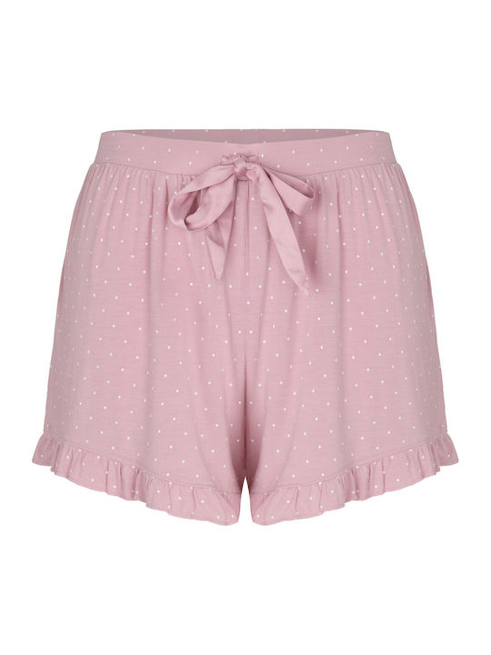Hunkemöller Καλοκαιρινό Γυναικείο Σορτς Πιτζάμας Ροζ Jersey