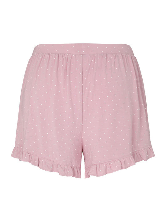 Hunkemöller Καλοκαιρινό Γυναικείο Σορτς Πιτζάμας Ροζ Jersey