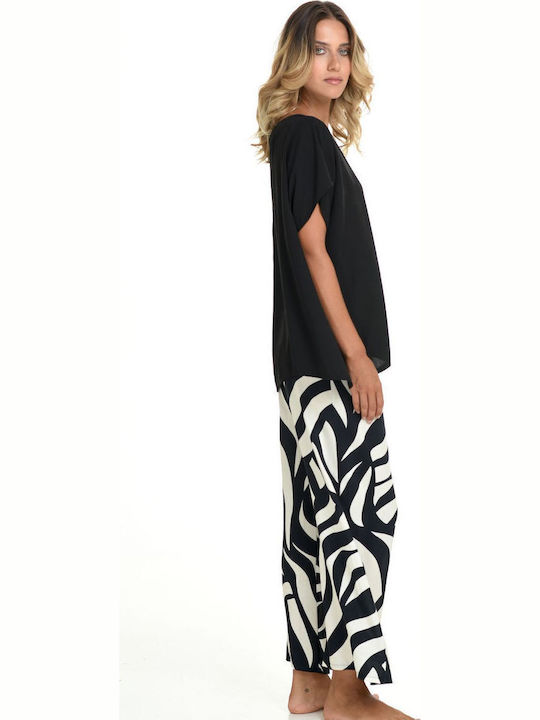 Zen Intimates Summer Women's Black Pyjama Set