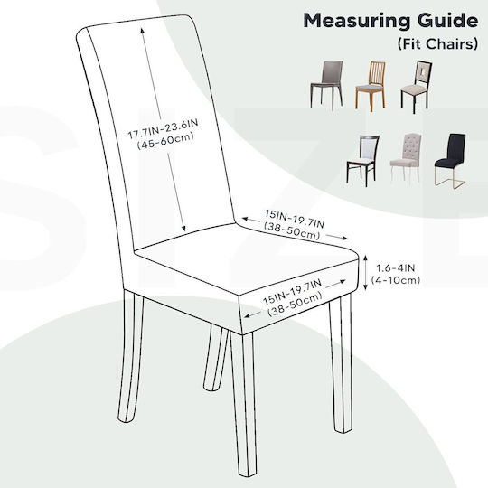 Elastische Abdeckung Für Stuhl Braun 6Stücke Elastische Abdeckung Für Stuhl Braun 6Stücke
