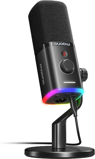 Maono PD100X Δυναμικό Μικρόφωνο XLR / USB Επιτραπέζιο RGB