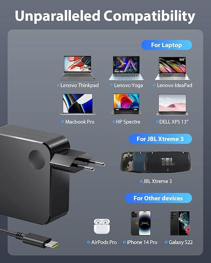 Asus USB-C Φορτιστής Laptop 65W 20V 1.5A για Asus χωρίς Καλώδιο Τροφοδοσίας