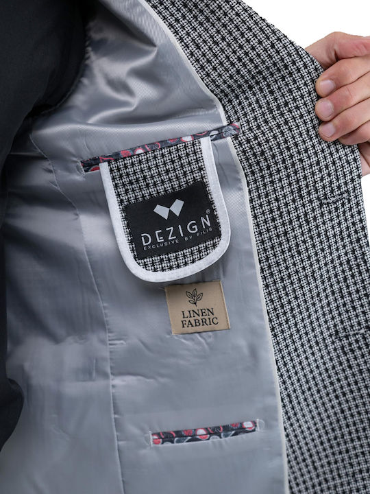 Herrenanzugsjacke Grau/Schwarz