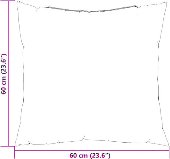 vidaXL Perna De Canapea Verde Deschis 60x60cm