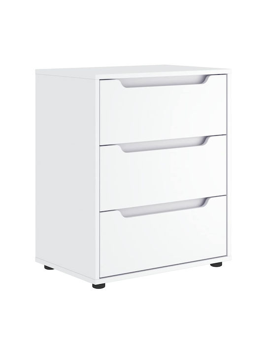 Bedroom Chest of Drawers Wooden White 60x40x73 cm