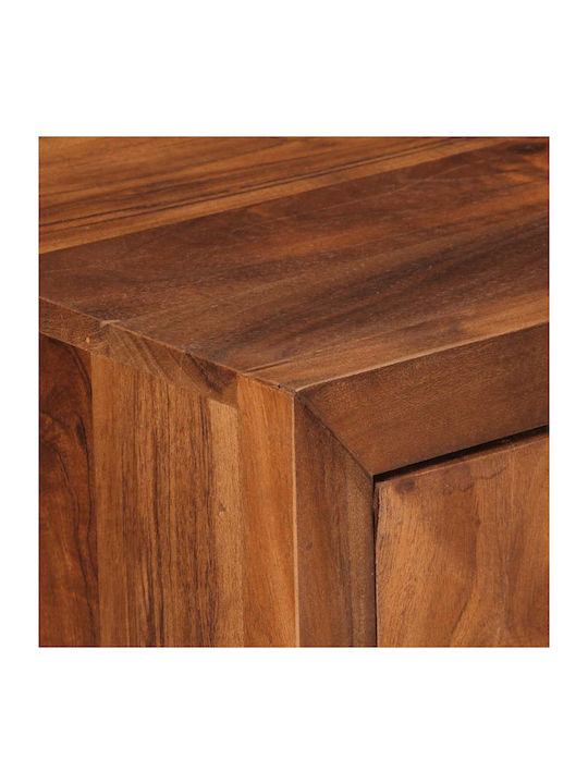 Chest of Drawers Bedroom Solid Wood & Metal Brown 70x35x70cm