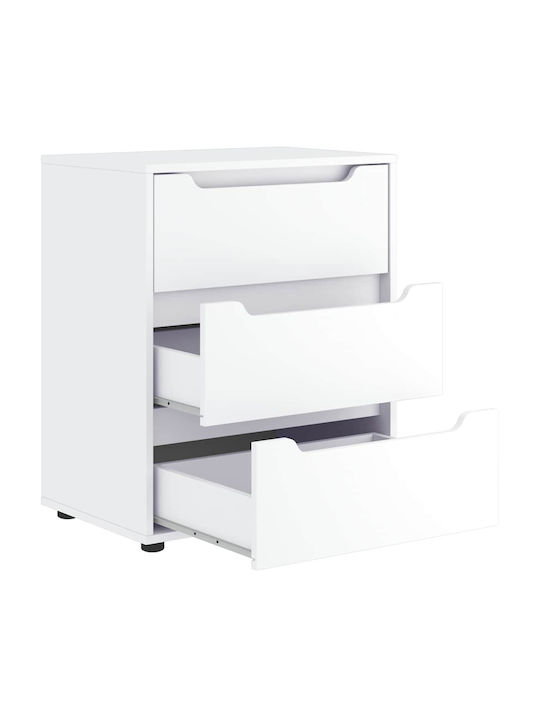 Bedroom Chest of Drawers Wooden White 60x40x73 cm
