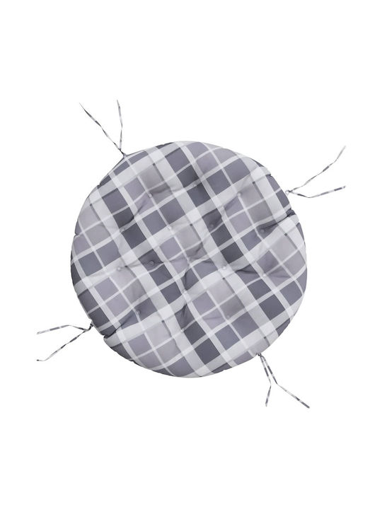 vidaXL Waterproof Round Gray Garden Chair Cushion 100x100cm
