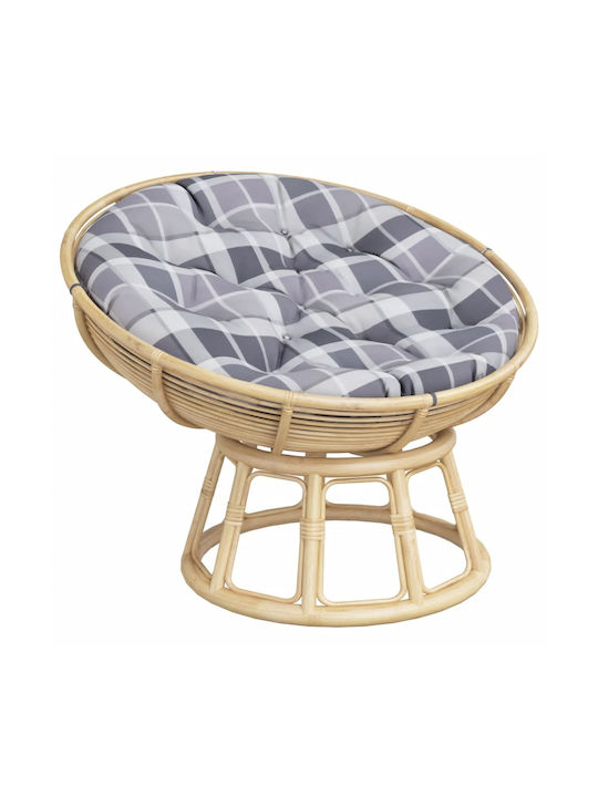 vidaXL Waterproof Round Gray Garden Chair Cushion 100x100cm