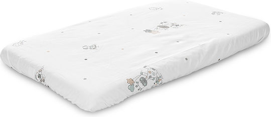 Lorelli Baby Cradle Sheet Cotton Fitted Giraffe Green 98x65cm