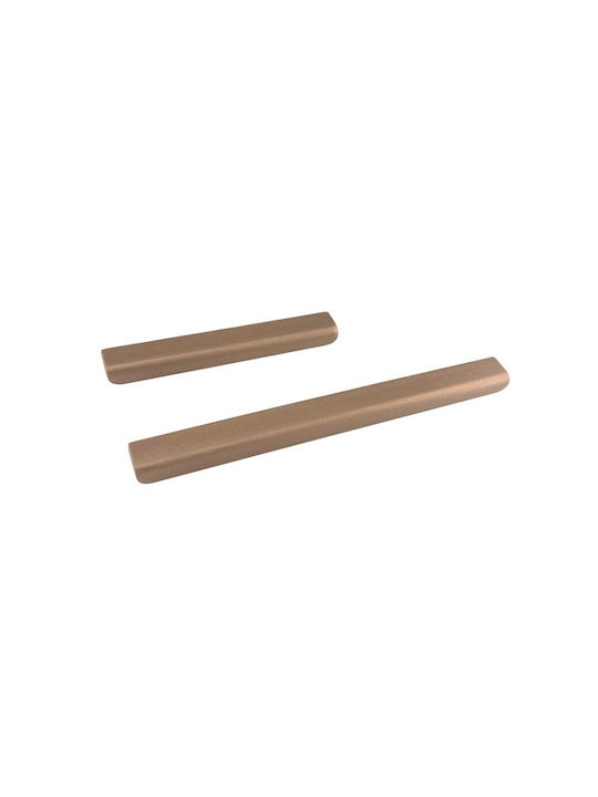 Citterio Line Rame Furniture Handle Made of Metallic Rame Pink with Hole Centers 96mm 351-rame