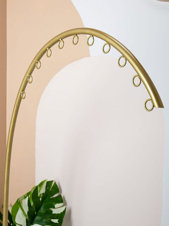 SteweHome Κρεμάστρα Δαπέδου από Μέταλλο Χρυσή 75x130cm
