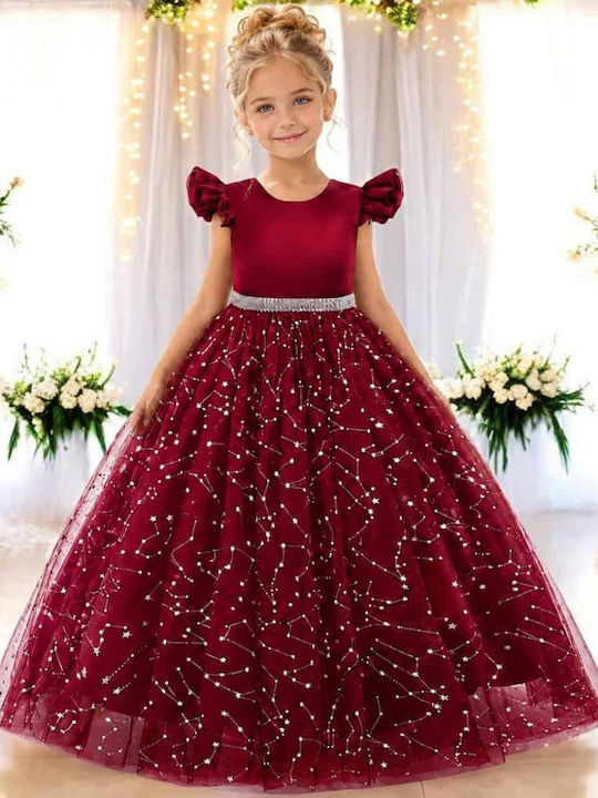 Girls Dress Burgundy