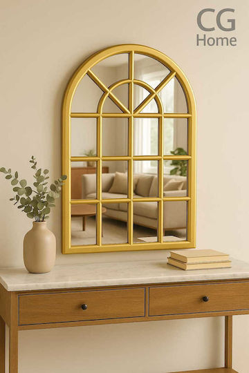 SteweHome STE-009986-V15350-129370 Καθρέπτης Ορθογώνιος Χρυσός 100x70cm SteweHome STE-009986-V15350-129370 Καθρέπτης Ορθογώνιος Χρυσός 100x70cm