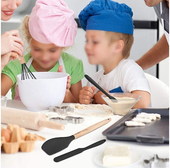 Aj Aj Kochgeschirr-Set aus Silikon 14 Stück Schwarz