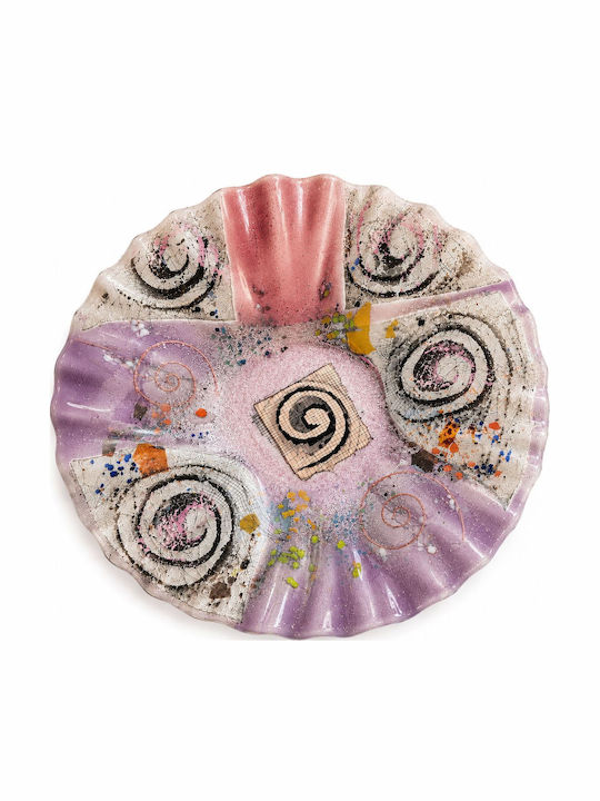 La Belle Maison Glass Pink Serving Platter 30x30cm D660 La Belle Maison Glass Pink Serving Platter 30x30cm D660
