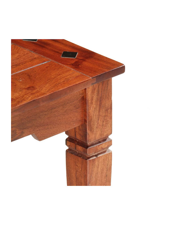 Rectangular Central Coffee Table Solid Acacia Wood 110x50x35 cm