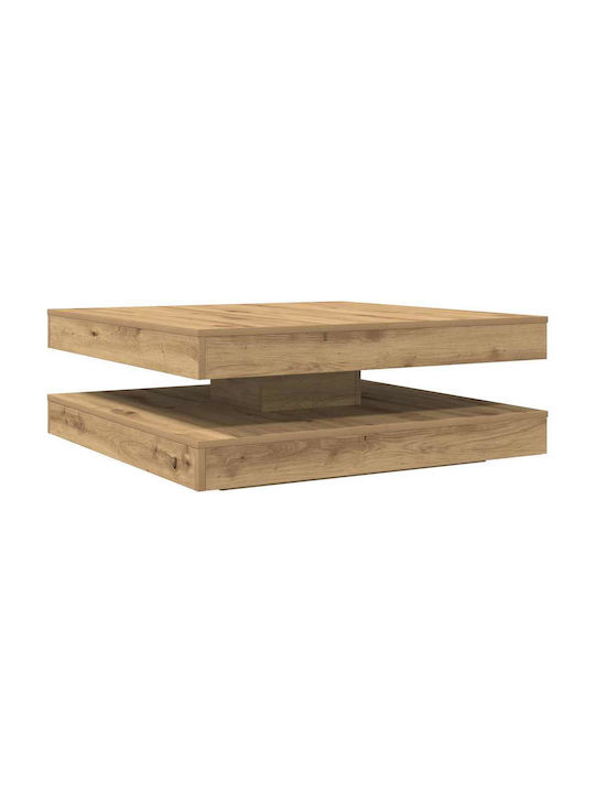 Square Central Coffee Table Wooden Oak L90xW90xH34.5cm