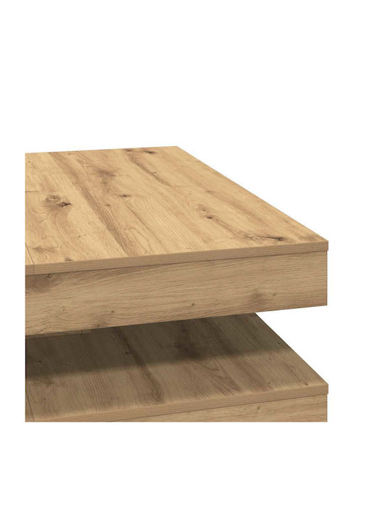 Square Central Coffee Table Wooden Oak L90xW90xH34.5cm