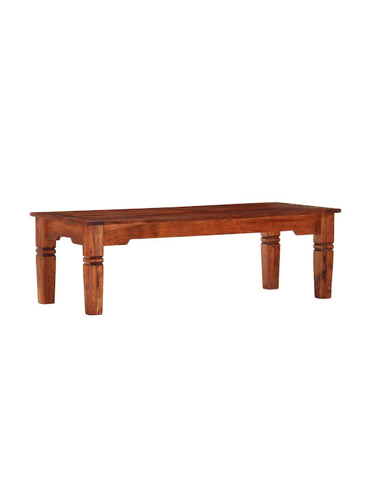 Rectangular Central Coffee Table Solid Acacia Wood 110x50x35 cm