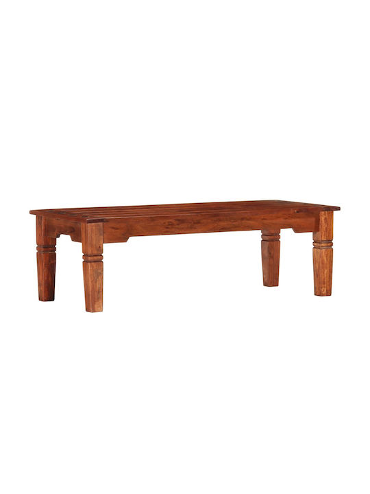 Rectangular Central Coffee Table Solid Acacia Wood 110x50x35 cm