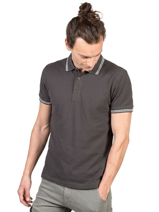 JRC Männer Werbebekleidung T-Shirt Kurzärmelig Dunkelgrau/Weiß