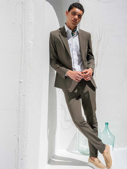 Men's Suit with Slim Fit Olive