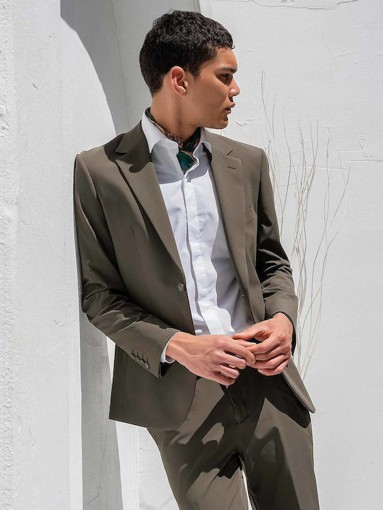 Men's Suit with Slim Fit Olive