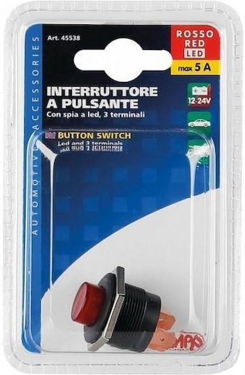 Διακοπτης On Off 5α 12/24v Κοκκινο Lampa 4553.8-lm
