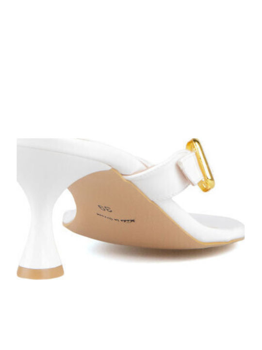 Damen Sandalen aus Lackleder Weiße