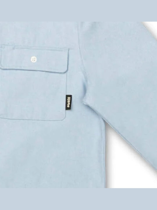 Μακρυμάνικo Τζιν Overshirt σε Κανονική Γραμμή Μπλε